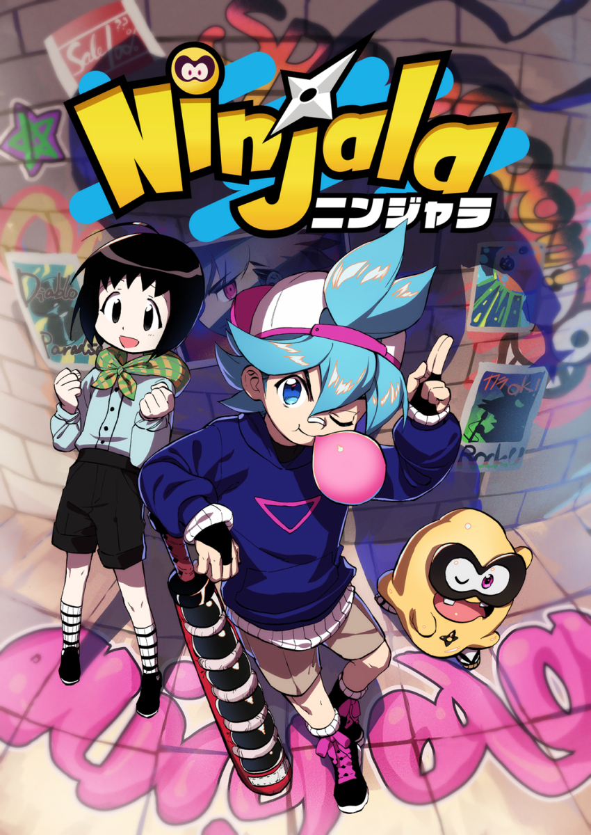 3boys, ankle_boots, ankle_socks, aqua_eyes, aqua_hair, aqua_shirt, aqua_sleeves, backwards_hat