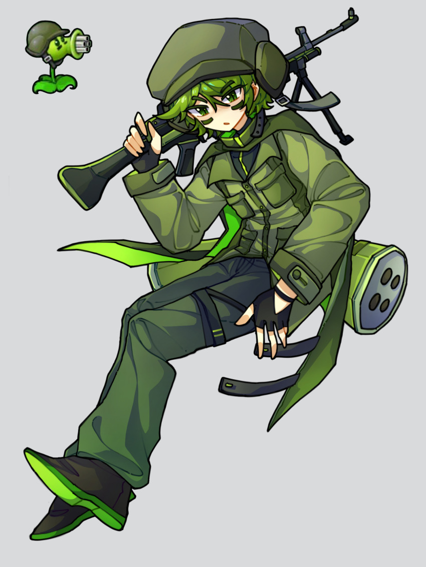 1boy, :o, black_gloves, black_pants, black_shoes, buttons, cape, cheek_tattoo