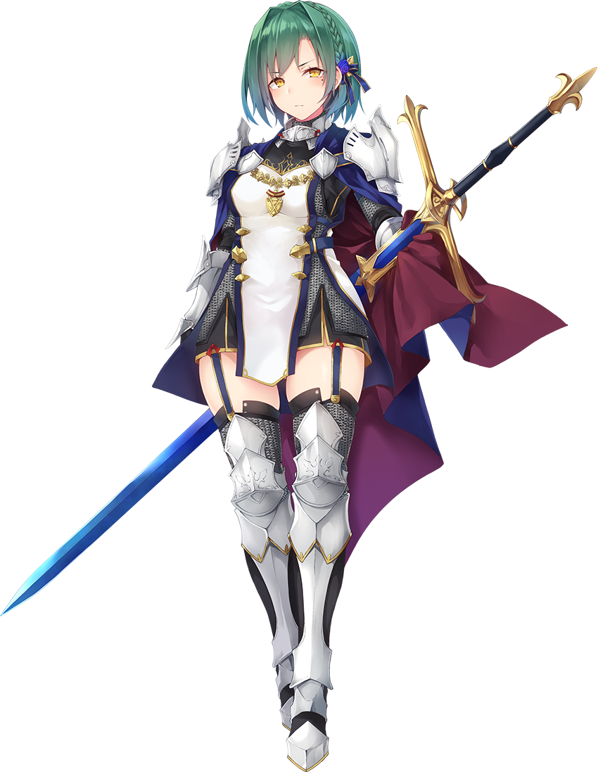 1girl, armor, artist_request, bad_source, breasts, cape, chainmail, diana_(sennen_sensou_aigis)