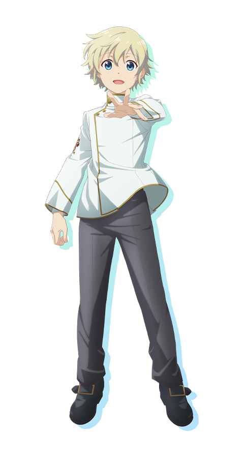 1boy, :d, black_pants, black_shoes, blonde_hair, blue_eyes, child, doctor