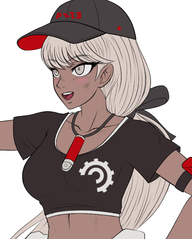 1girl, baseball_cap, black_bow, black_shirt, blonde_hair, bow, collarbone, crop_top