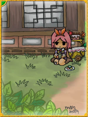 1girl, alchemist_(ragnarok_online), bandaid, bandaid_on_knee, bandaid_on_leg, black_eyes, boots, bow