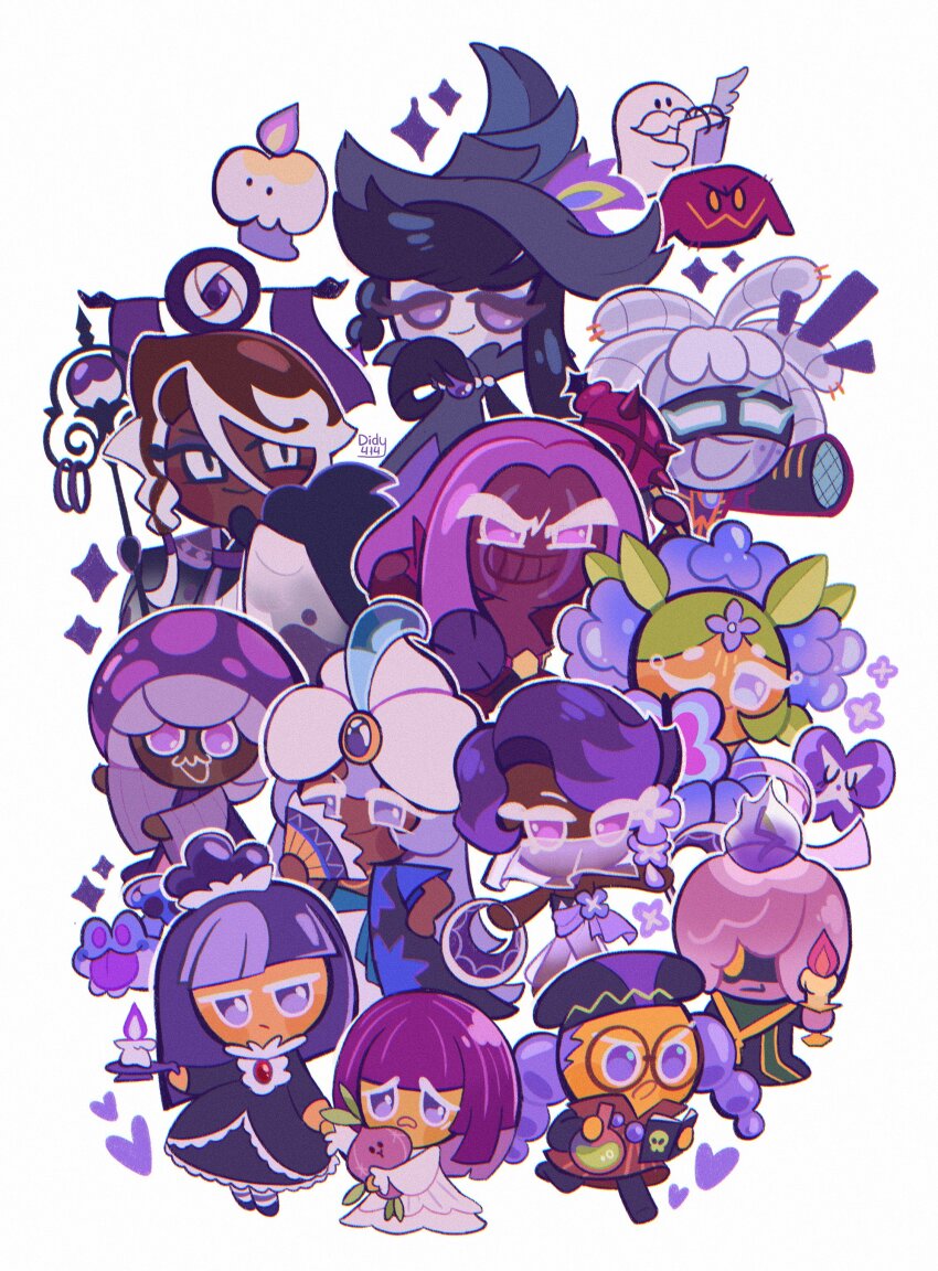 3others, 4boys, 5girls, absurdres, affogato_cookie, alchemist_cookie, android, artist_name