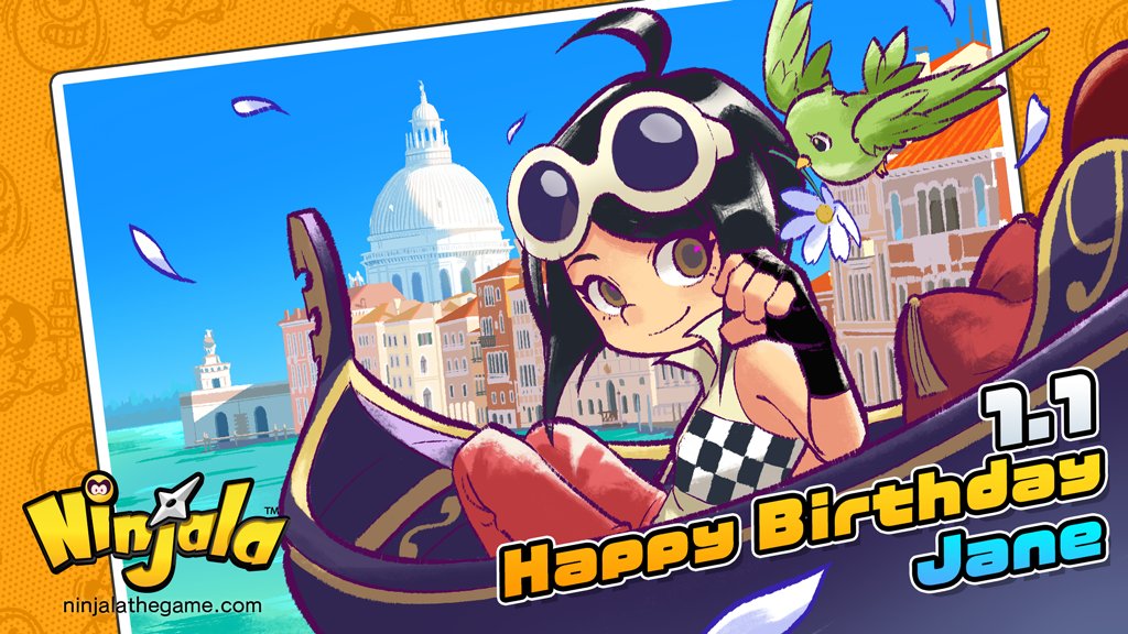 ahoge, bare_arms, bare_shoulders, bird, birthday, black_gloves, blue_sky, boat