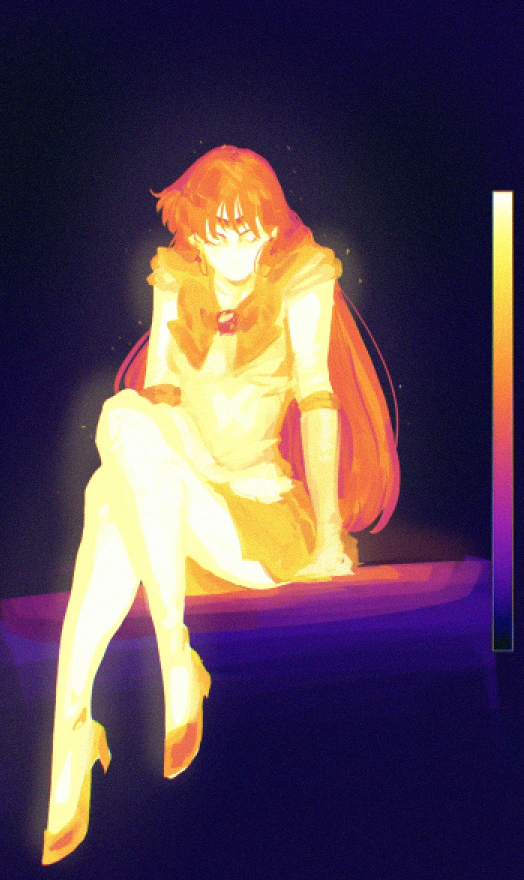 1girl, bishoujo_senshi_sailor_moon, bow, choker, circlet, elbow_gloves, gloves, glowing