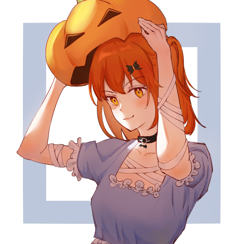 1girl, bandages, black_choker, bow, choker, collarbone, fate/grand_order, fate_(series)