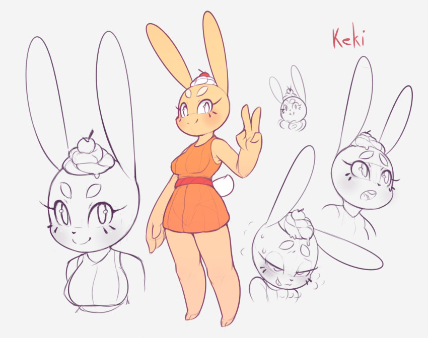 1girl, animal_feet, arm_at_side, barefoot, blush, body_fur, breasts, buck_teeth