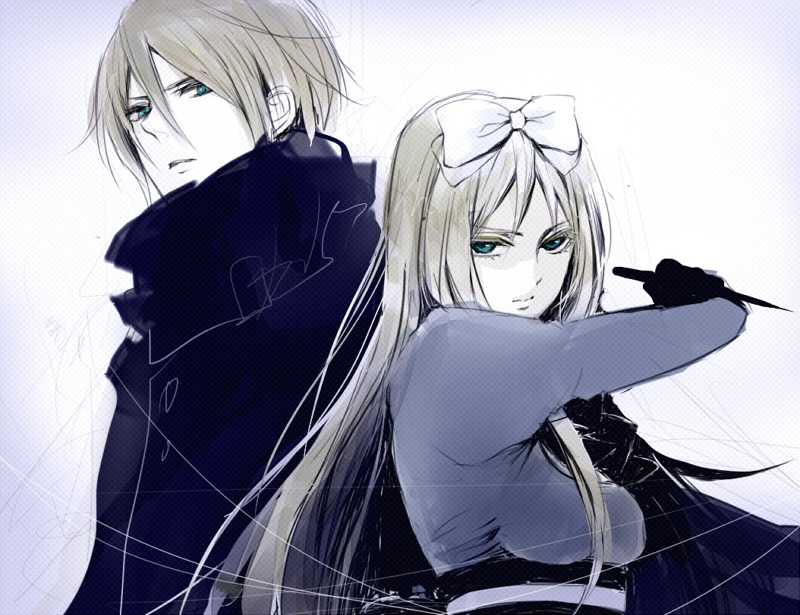 1boy, 1girl, arm_up, axis_powers_hetalia, belarus_(hetalia), belarus_(male)_(hetalia), bk3, blonde_hair