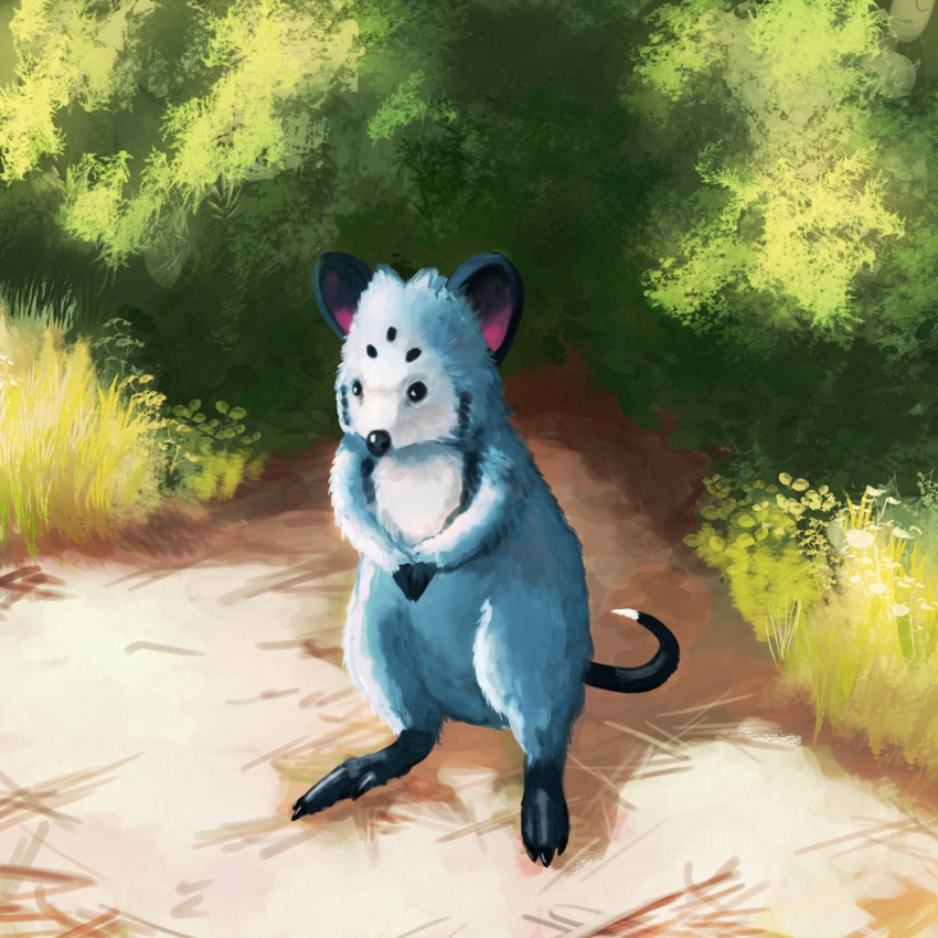 absurdres, bush, chada_ijwtmcs, chattino_(raora_panthera), commentary, creature, day, dirt