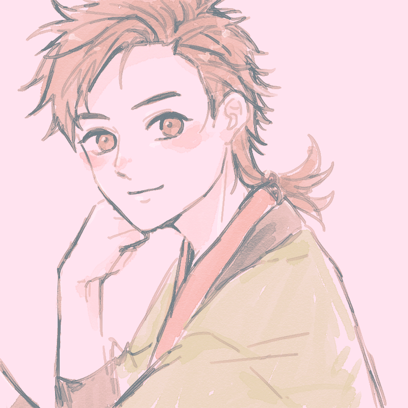 1boy, blush, bokujou_monogatari, bokujou_monogatari:_mittsu_no_sato_no_taisetsuna_tomodachi, brown_eyes, brown_hair, closed_mouth, from_side