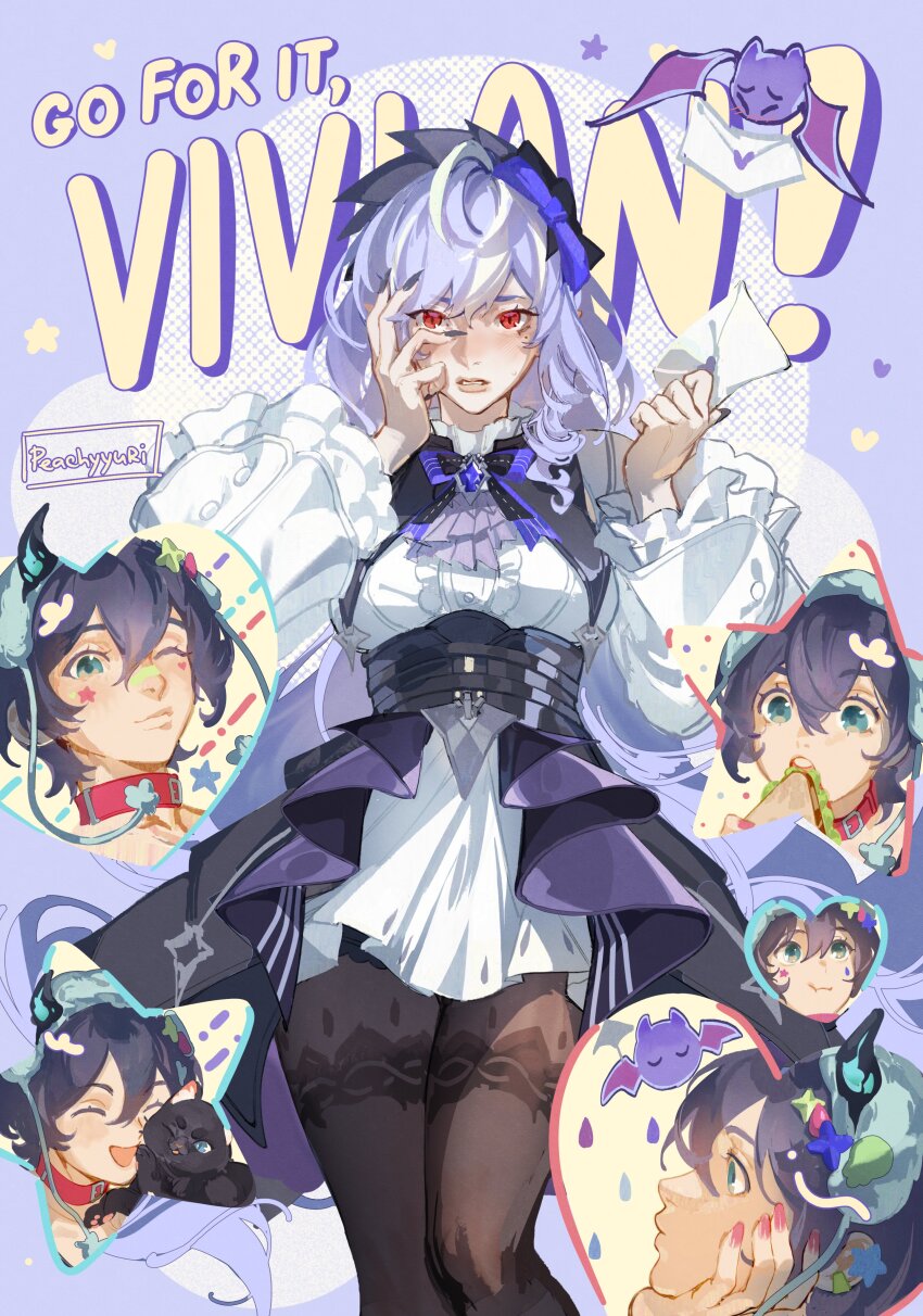 2girls, absurdres, artist_name, bat_(animal), belle_(zenless_zone_zero), black_hair, black_hairband, black_nails