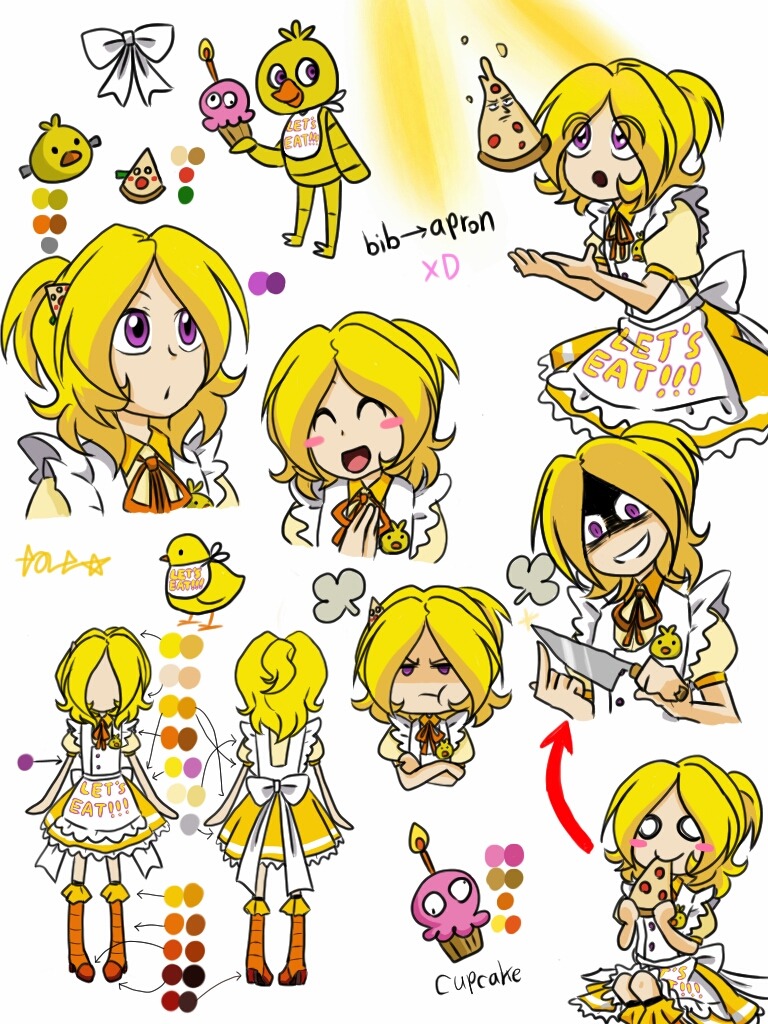 1girl, apron, baby_animal, back_bow, bad_id, bad_tumblr_id, bird, blonde_hair