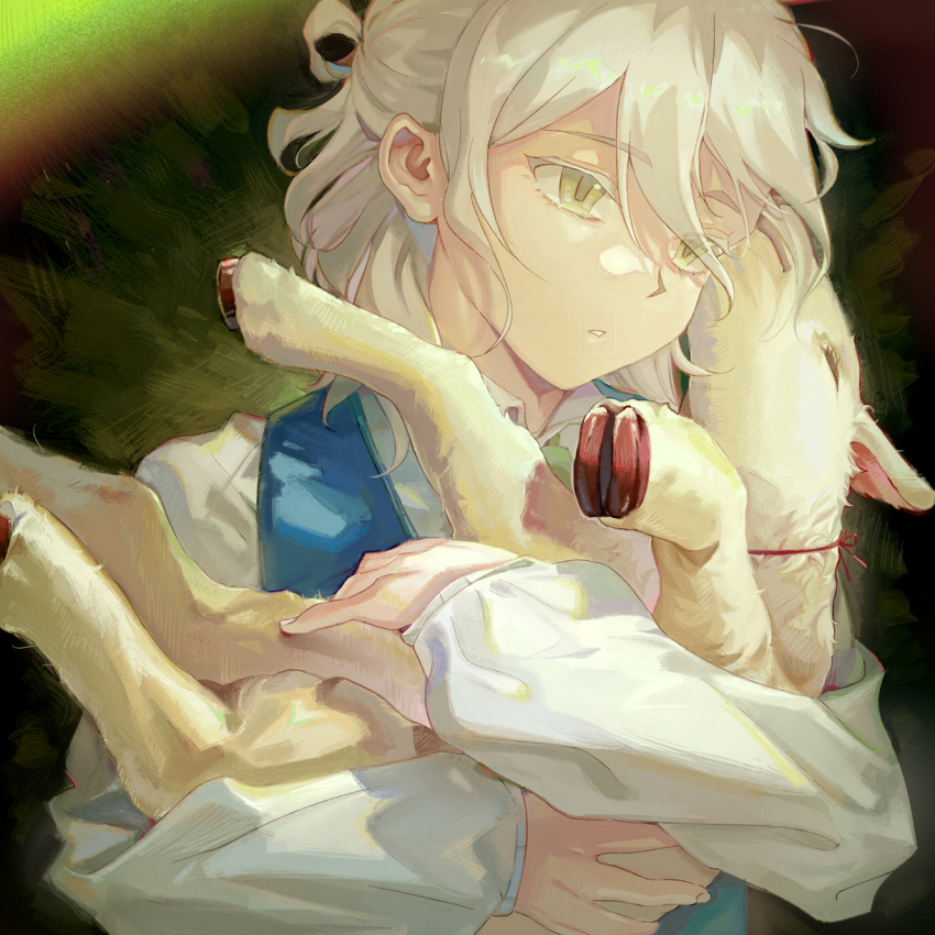 1178801032, 1boy, aged_down, ai_the_somnium_files, animal, baby_animal, blonde_hair, child