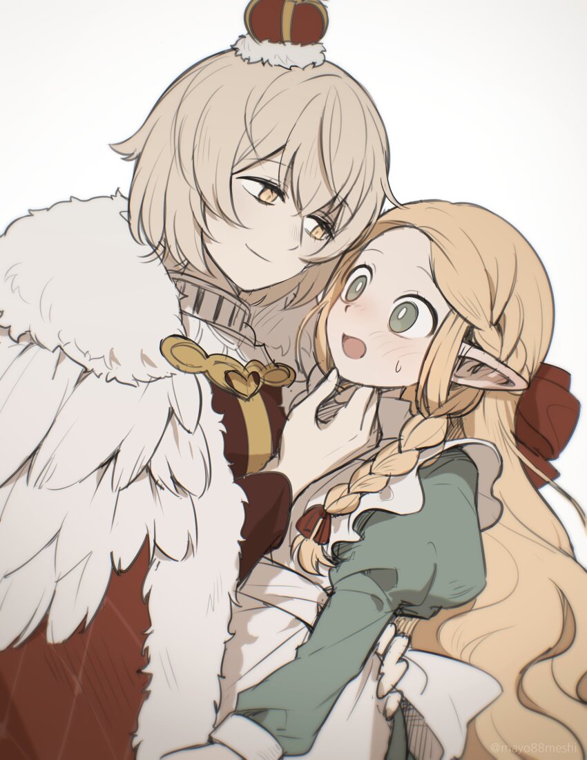 2girls, absurdres, alice's_adventures_in_wonderland, alice_(alice_in_wonderland), alice_(alice_in_wonderland)_(cosplay), apron, aqua_dress, aqua_eyes