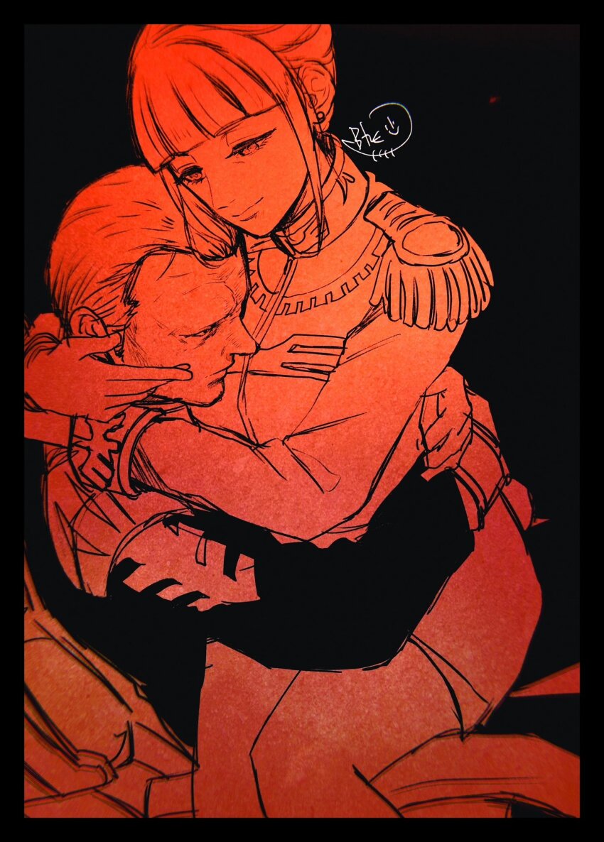 1girl, bohe, breasts, cecilia_irene, chair, gihren_zabi, gundam, gundam_gquuuuuux