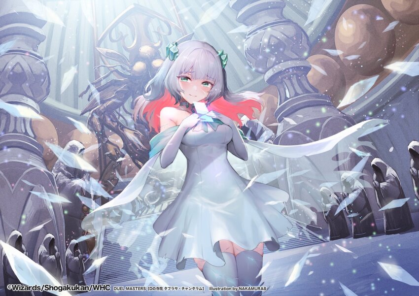 1girl, aqua_collar, aqua_eyes, aqua_gem, aura, blue_hair, boots, breasts