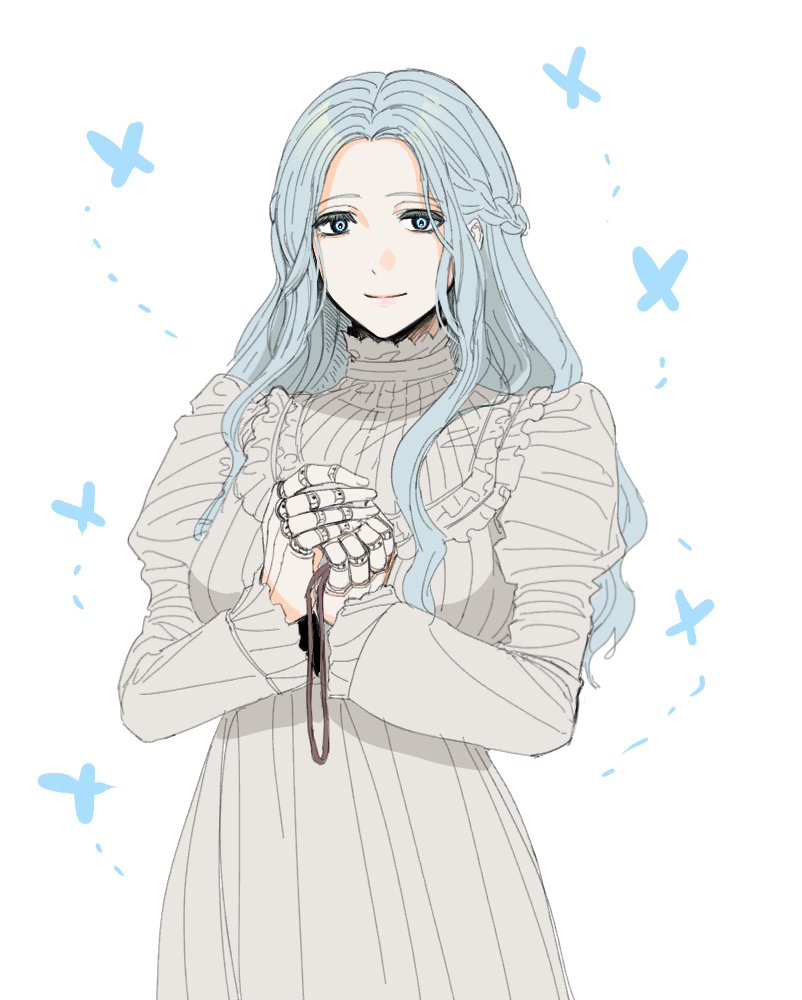 1girl, blue_butterfly, blue_eyes, blue_hair, bug, butterfly, closed_mouth, commentary_request