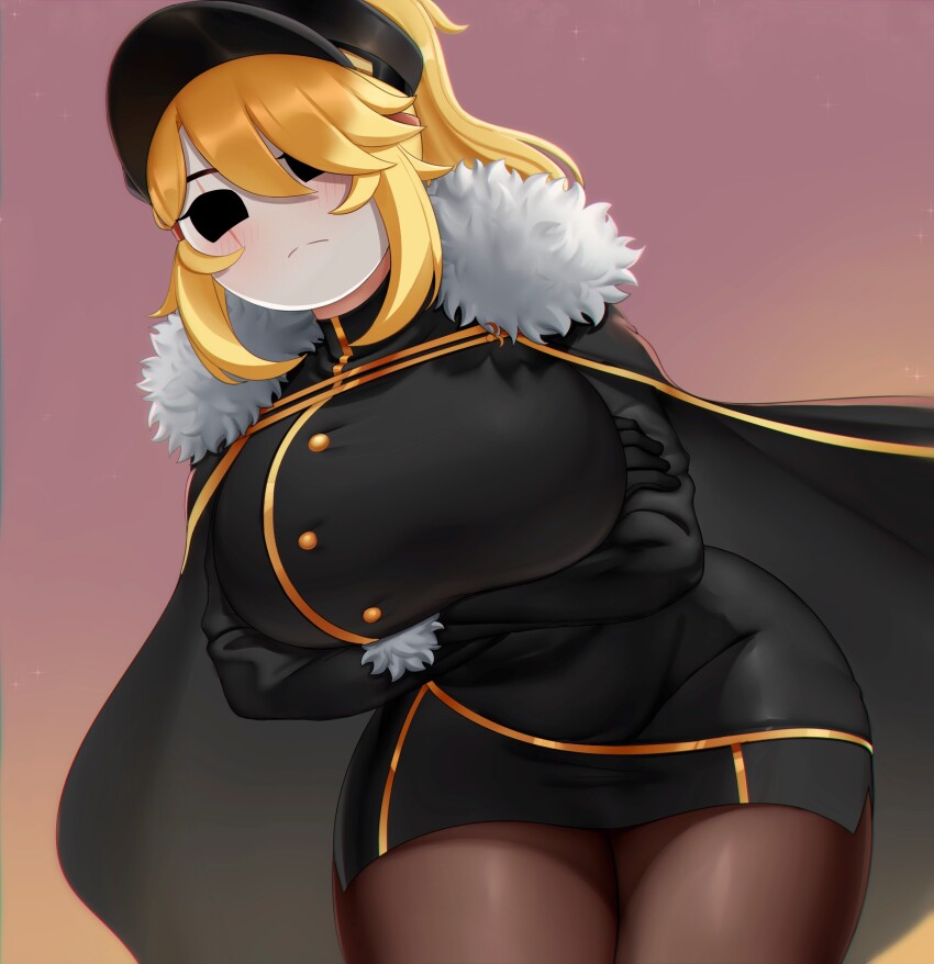 1girl, 2024, absurdres, alternate_costume, annoyed, arms_under_breasts, black_cape, black_dress