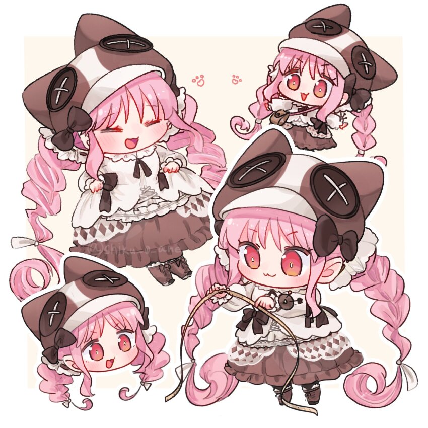 1girl, blue_eyes, closed_eyes, fate/grand_order, fate_(series), habetrot_(celebratory_attire)_(fate), habetrot_(fate), hair_between_eyes