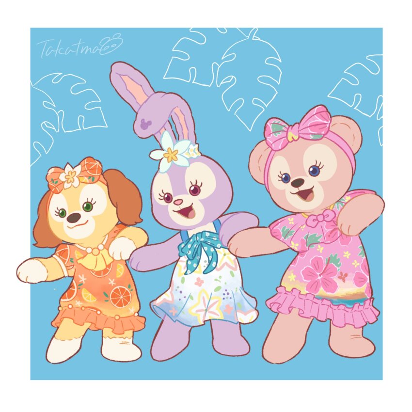 3girls, animal_ears, animification, bear_girl, bow, cookieann, cosplay, dog_ears