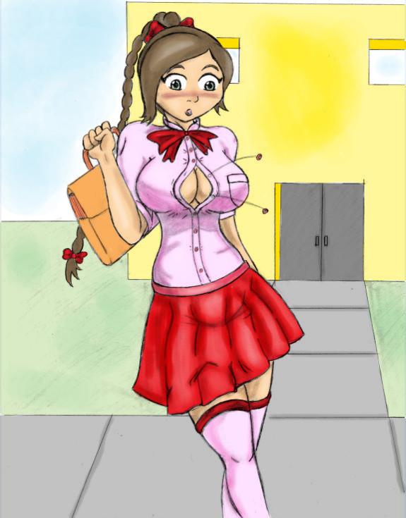 1girl, avatar:_the_last_airbender, avatar_legends, bag, blush, bow, bowtie, braid