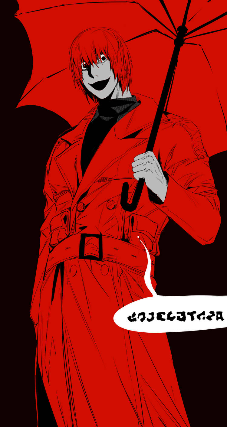 1boy, belt, black_eyes, black_mouth, black_shirt, coat, cowboy_shot, grin