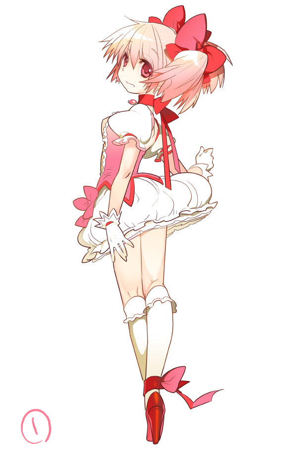 10s, 1girl, arai_teruko, bow, choker, dress, female_focus, from_behind