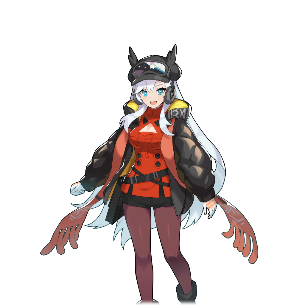 1girl, black_hat, blue_eyes, breasts, bright_pupils, cleavage, cleavage_cutout, clothing_cutout