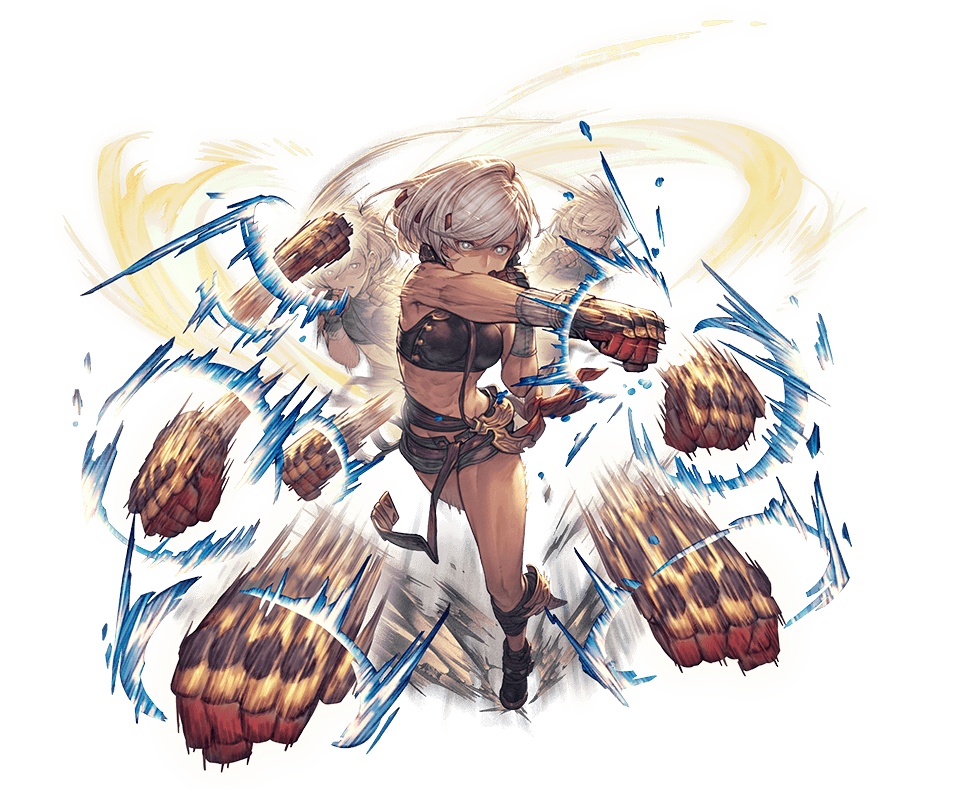 1girl, abs, dark-skinned_female, dark_skin, fiorito_(granblue_fantasy), granblue_fantasy, minaba_hideo, official_art