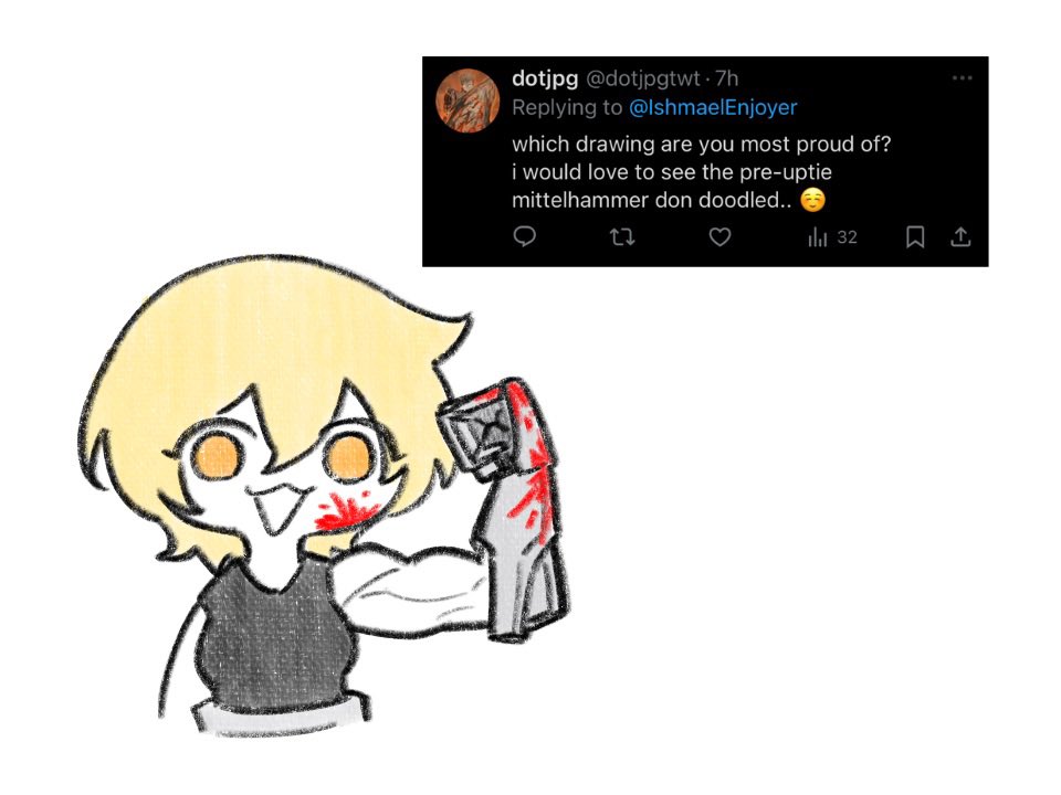 1girl, :3, black_shirt, blonde_hair, blood, blood_on_face, blood_on_hands, breasts