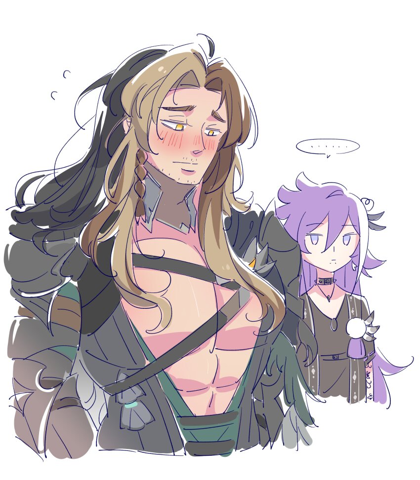 ..., 2boys, abs, absurdres, ahoge, armor, banzoin_hakka, banzoin_hakka_(2nd_costume)