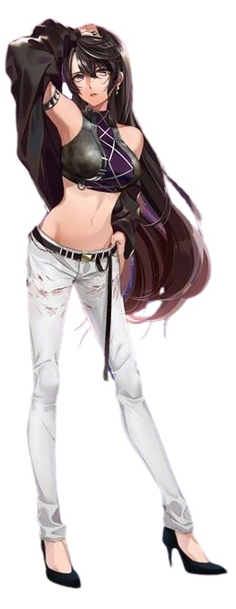 1girl, belt, black_belt, black_footwear, black_jacket, black_nails, blazer, breasts