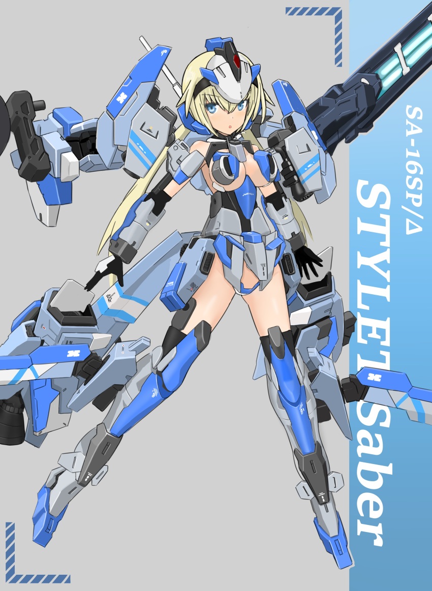 1girl, absurdres, alternate_costume, alternate_hair_color, black_gloves, blonde_hair, blue_eyes, breasts