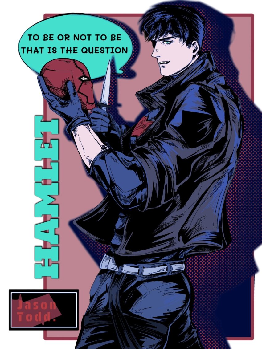 1boy, batman_(series), batman_symbol, black_bodysuit, black_gloves, black_hair, blue_eyes, bodysuit