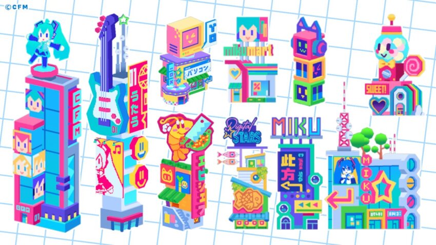 3d, blockbench_(medium), building, colorful, commentary, digital_stars, english_commentary, figure