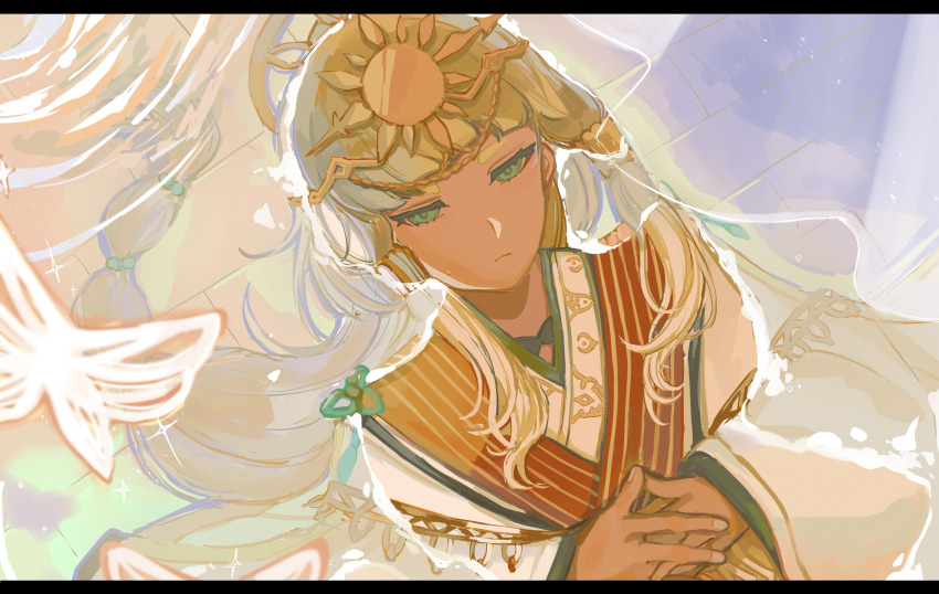 blonde_hair, fu, green_eyes, highres, kanata_(rune_factory), ripples, rune_factory, rune_factory:_guardians_of_azuma