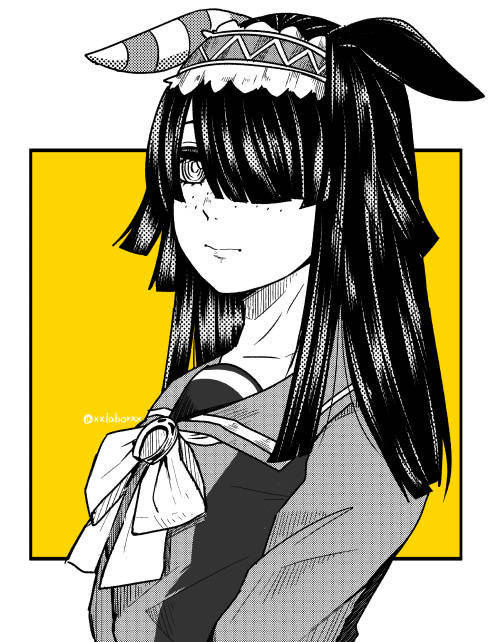 1girl, animal_ears, bow, closed_mouth, commentary_request, ear_covers, freckles, greyscale_with_colored_background