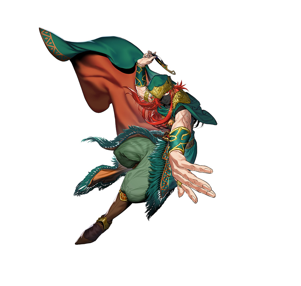 1boy, armor, boots, brown_boots, cape, clenched_hand, dagger, fire_emblem