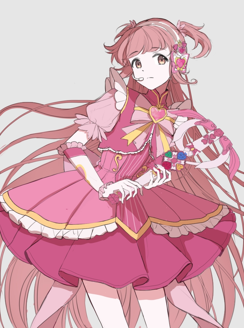 1girl, absurdly_long_hair, anime_coloring, arm_warmers, balala_the_fairies, blunt_bangs, bow, bowtie