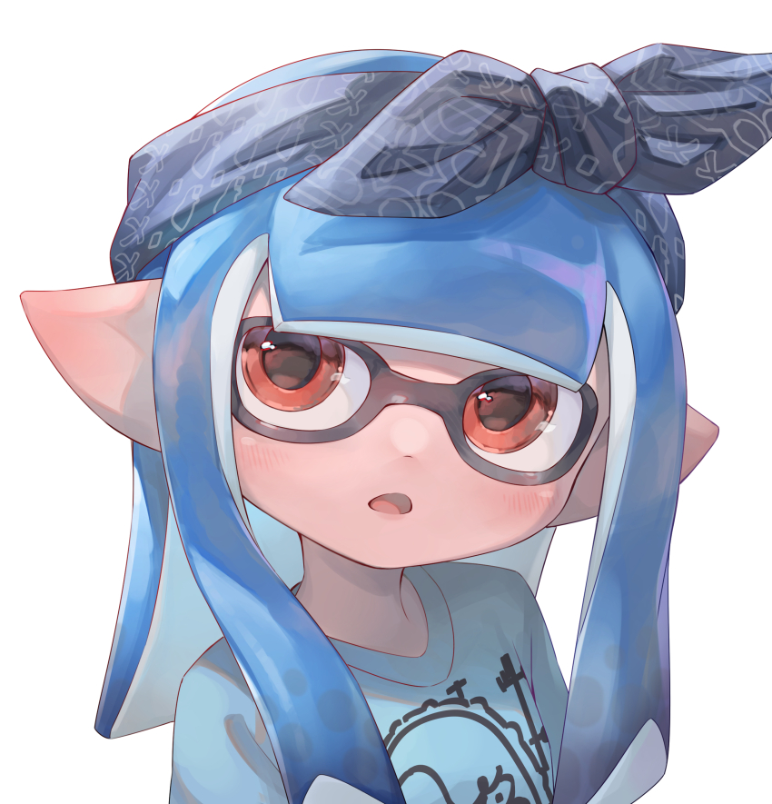 1girl, absurdres, blue_bow, blue_hair, blue_hairband, blue_shirt, bow, bow_hairband
