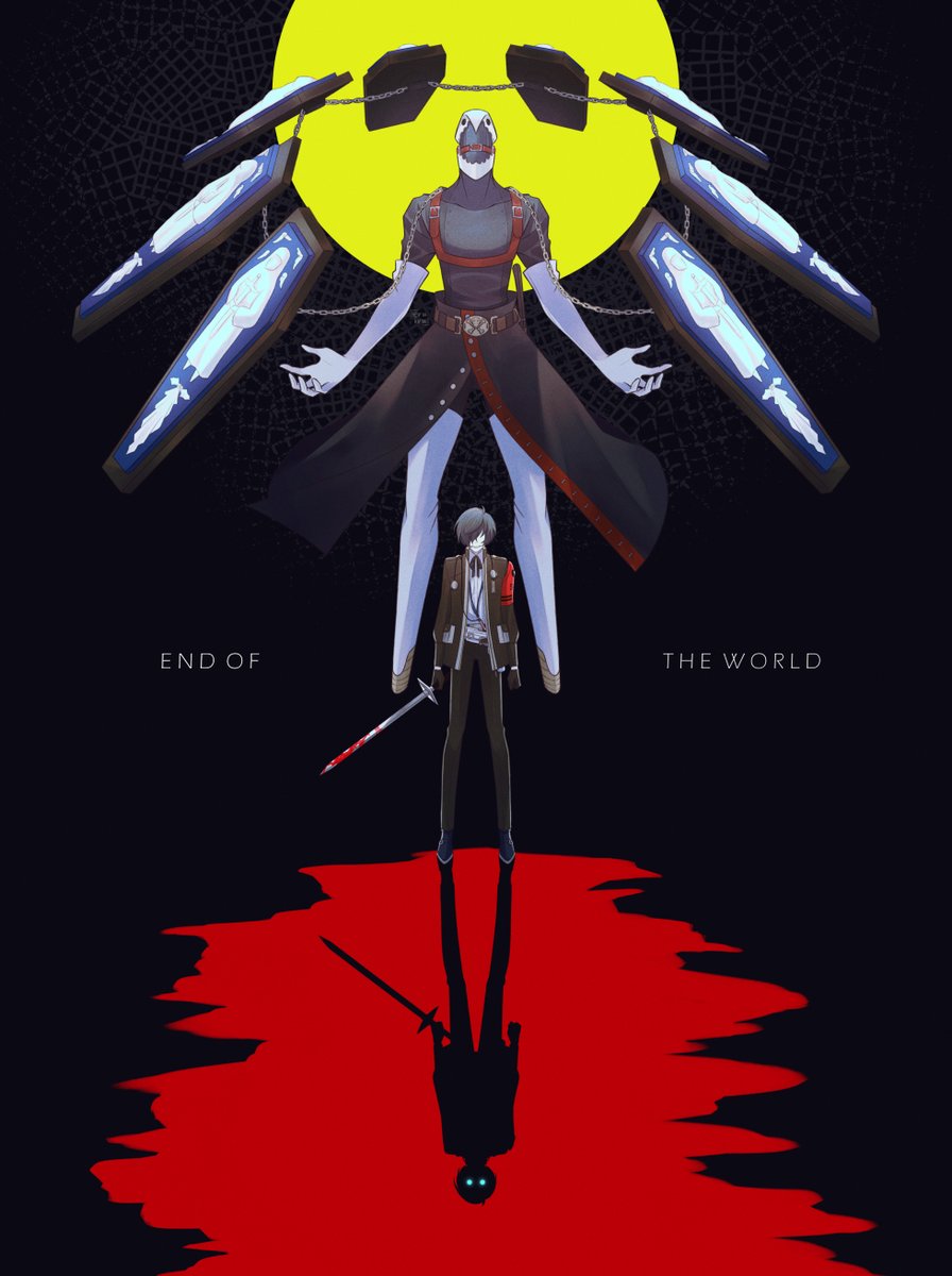 1boy, aquam0n1ca, blue_hair, earphones_removed, gekkoukan_high_school_uniform, headphones, highres, holding