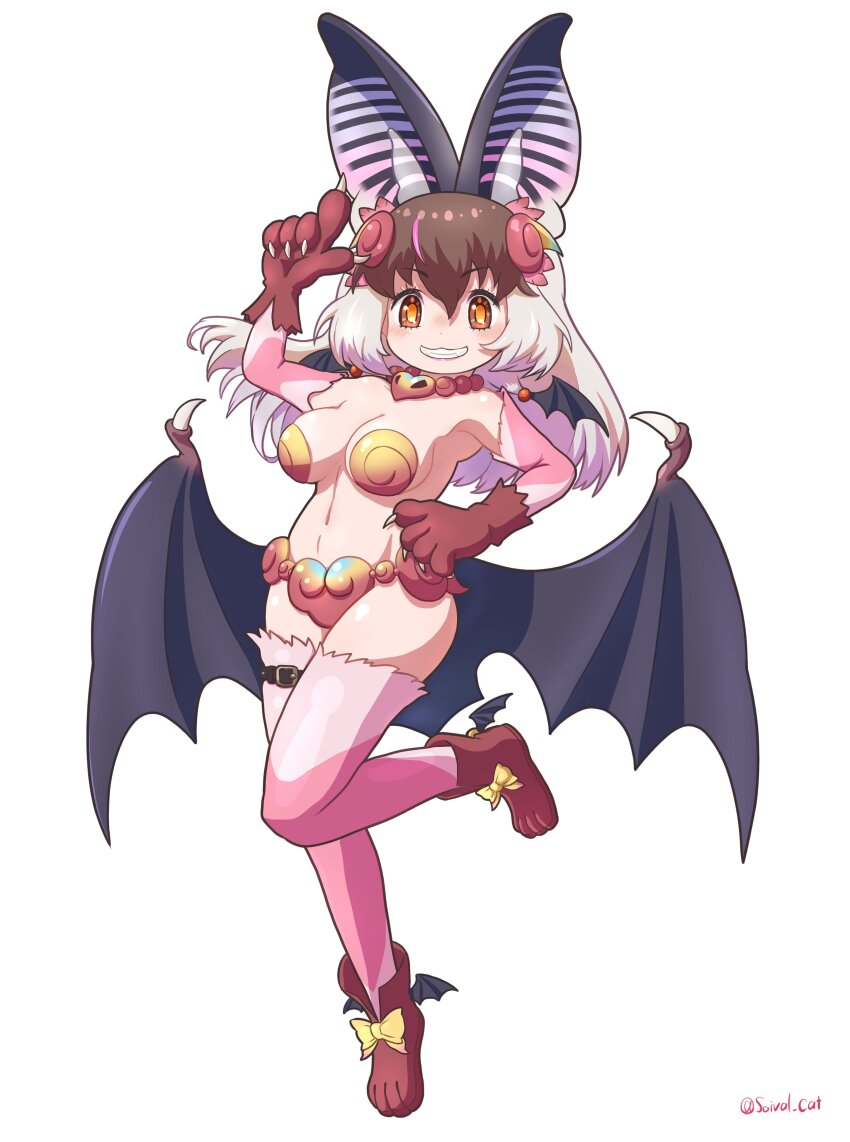 1girl, absurdres, animal_ears, armor, bat_ears, bat_girl, bat_wings, belt