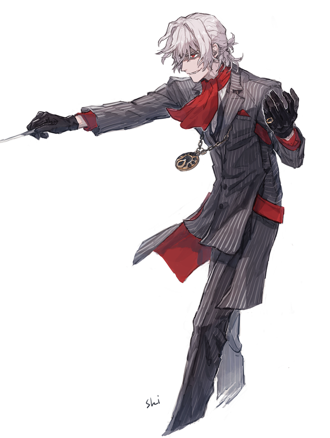 1boy, antonio_salieri_(fate), antonio_salieri_(second_ascension)_(fate), artist_name, black_gloves, conductor_baton, fate/grand_order, fate_(series)