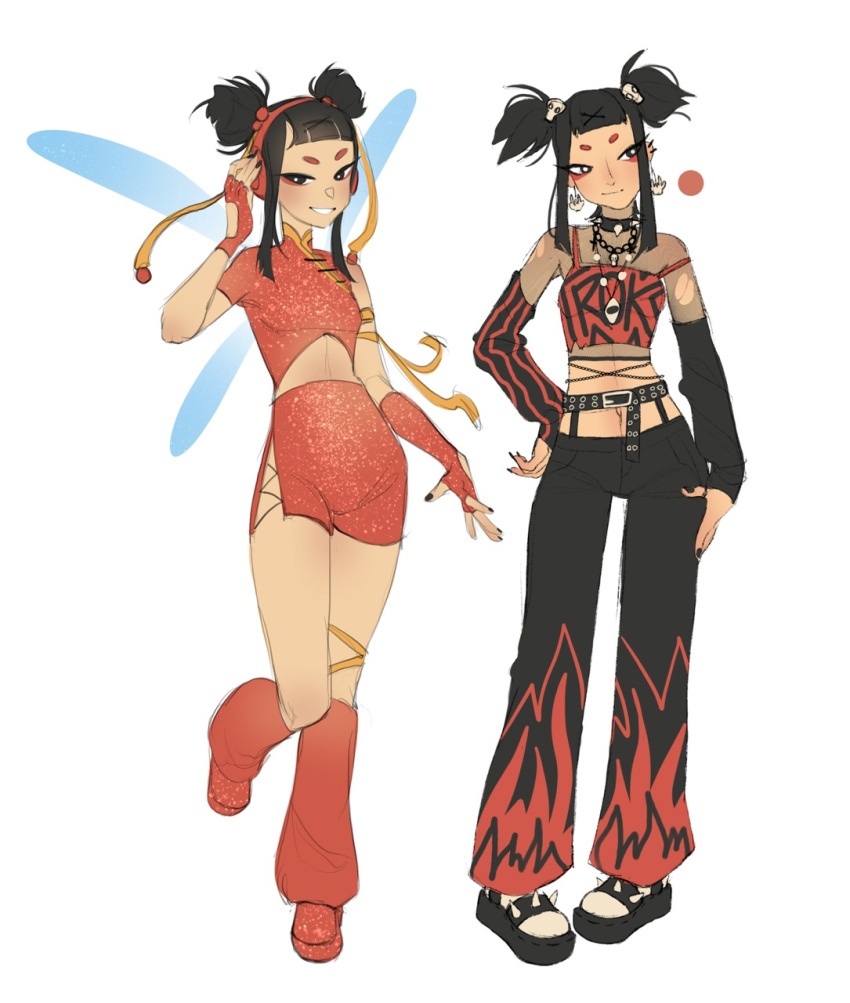 1girl, arm_ribbon, arm_warmers, asymmetrical_sleeves, belt, belt_buckle, black_belt, black_choker