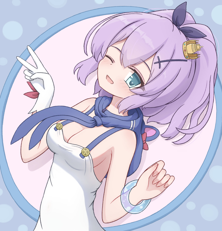 1girl, animal_ear_hood, azur_lane, blush, bow, bracelet, breasts, camisole