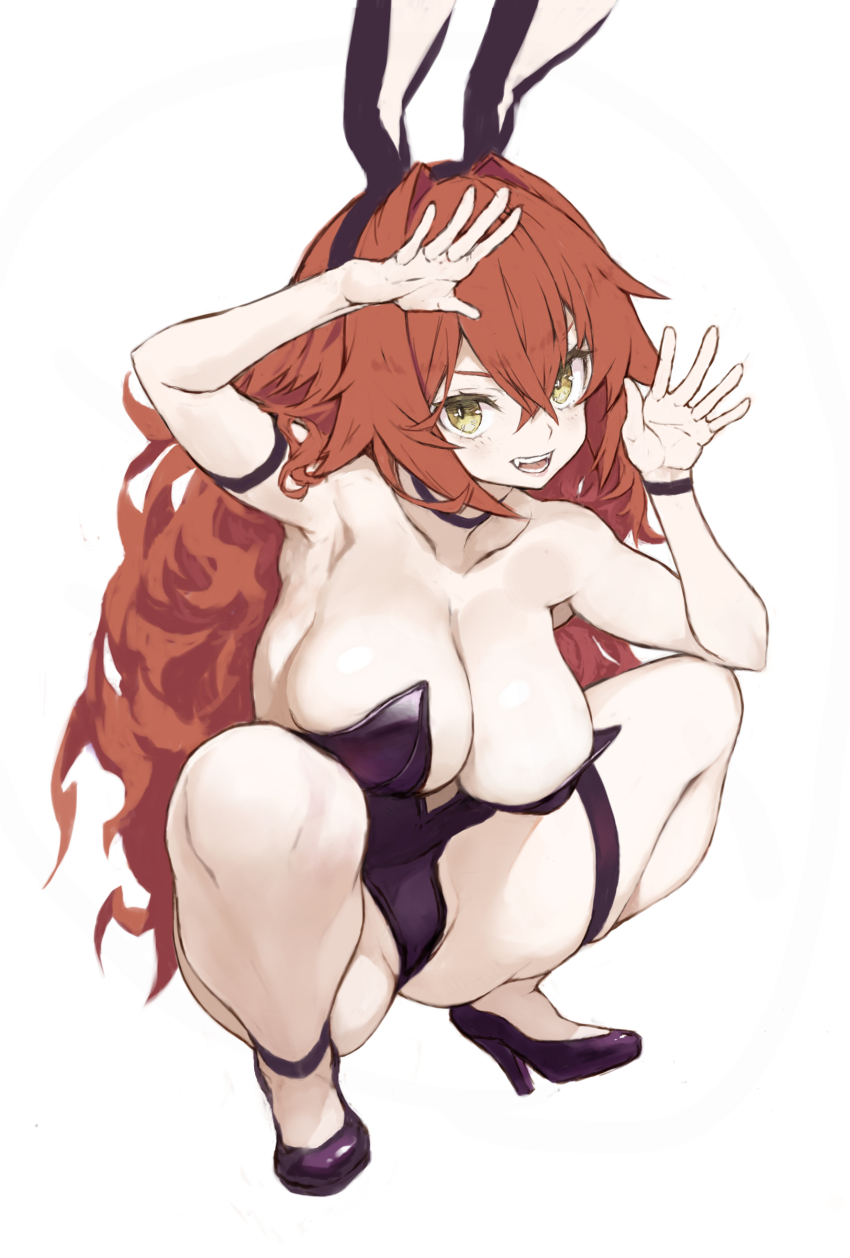 1girl, absurdres, alternate_costume, animal_ears, bare_shoulders, black_choker, black_leotard, black_shoes