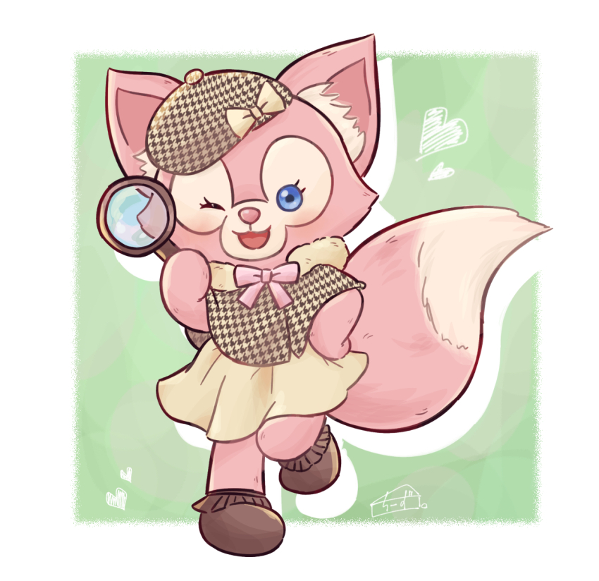 1girl, animal_ears, animification, cheesecaked23, chibikemo, detective, duffy_and_friends, fox