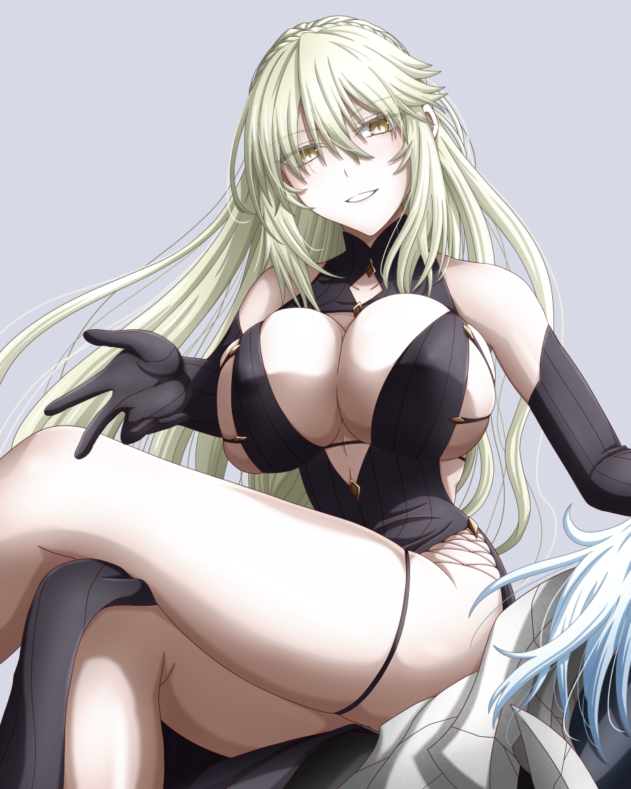 1girl, artoria_pendragon_(fate), artoria_pendragon_(lancer_alter)_(fate), artoria_pendragon_(celebratory_attire)_(fate), bare_shoulders, black_dress, black_gloves, blonde_hair