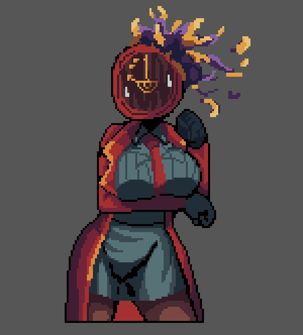 1girl, analog_clock, arm_under_breasts, arm_up, baeloe, black_gloves, black_leggings, breasts