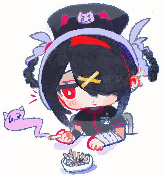 1girl, ame-chan_(needy_girl_overdose), animal_print, ashtray, bandaged_arm, bandages, bright_pupils, cat_print